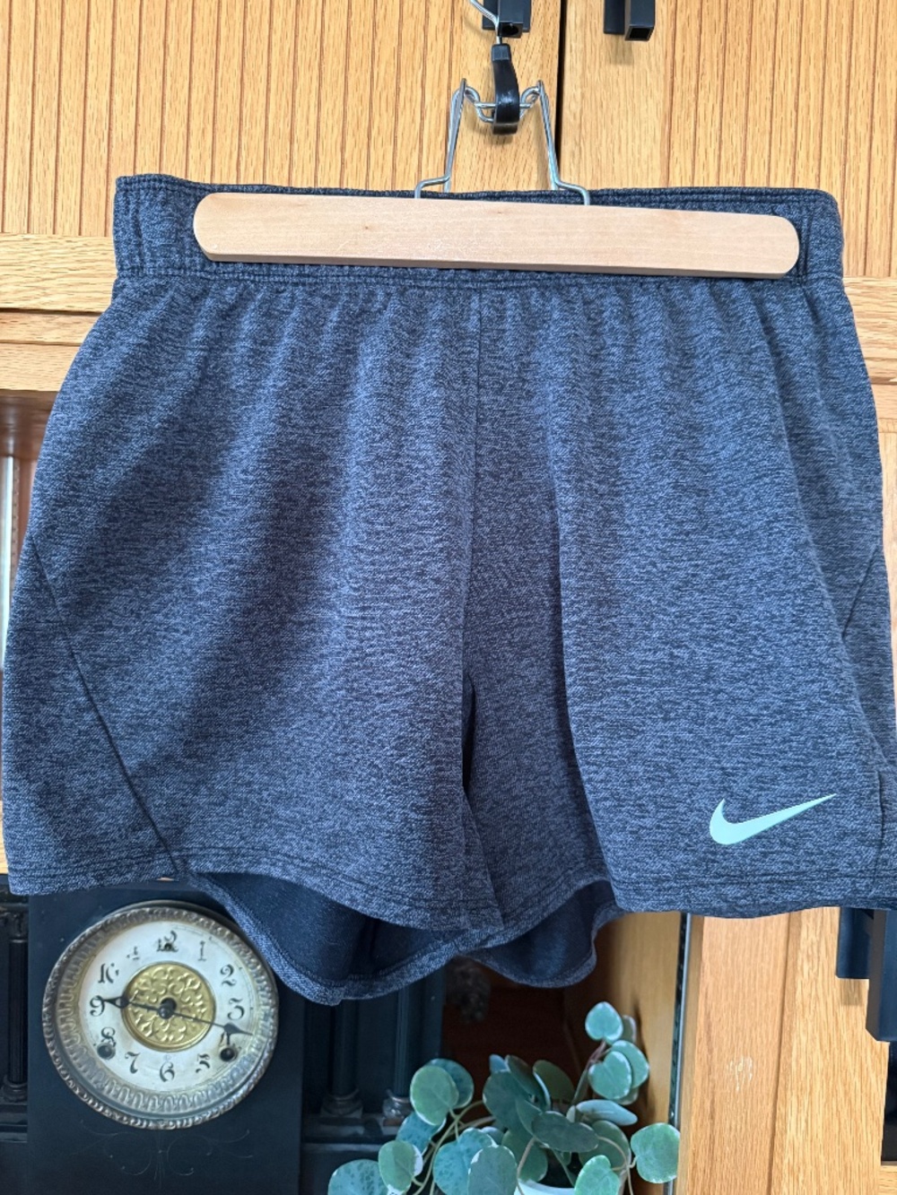 Woman Nike Dri-Fit Shorts, Size Small Charcoal Gray